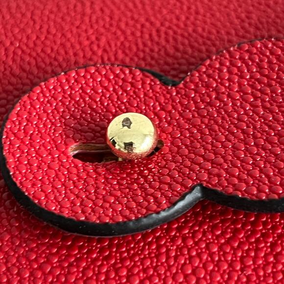 Estee Lauder Red Faux Leather Train Case Travel Makeup Bag - Picture 6 of 10